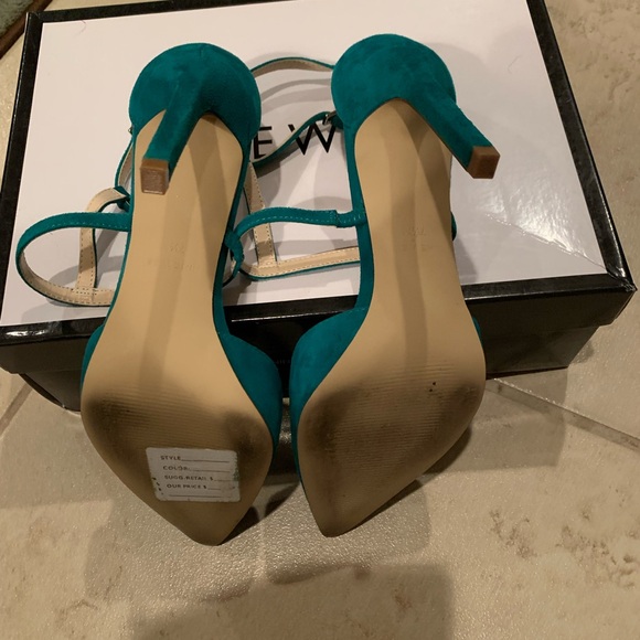 Teal suede heels - Picture 3 of 3
